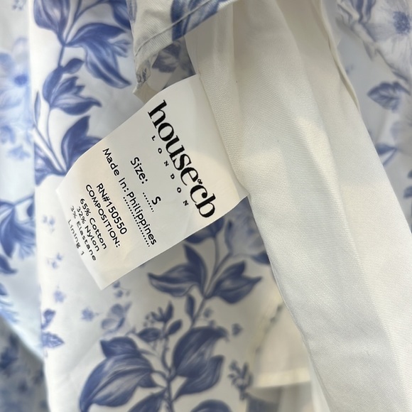 HOUSE OF CB 'Elia' Blue Print Midi Sundress NWOT - Picture 8 of 11